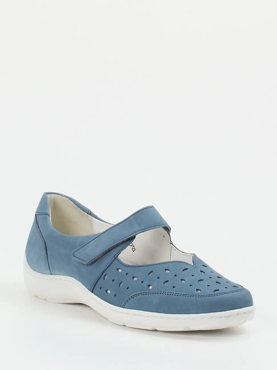 Waldläufer – Klettslipper aus Nubukleder jeansblau