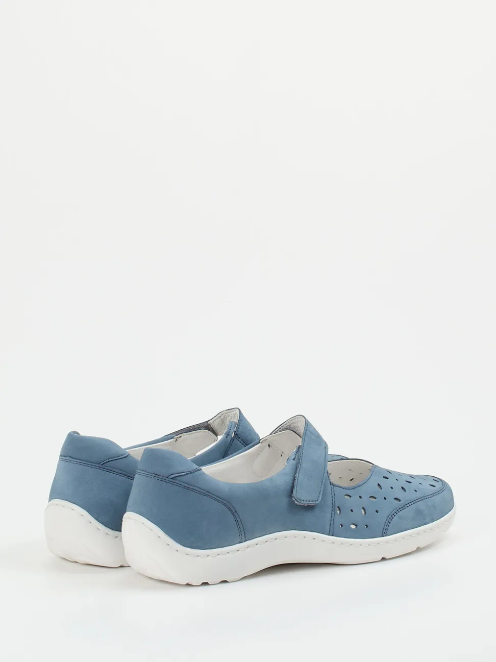 Waldläufer – Klettslipper aus Nubukleder jeansblau