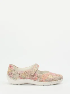 Waldläufer – Klettslipper aus geprägtem Leder multicolor
