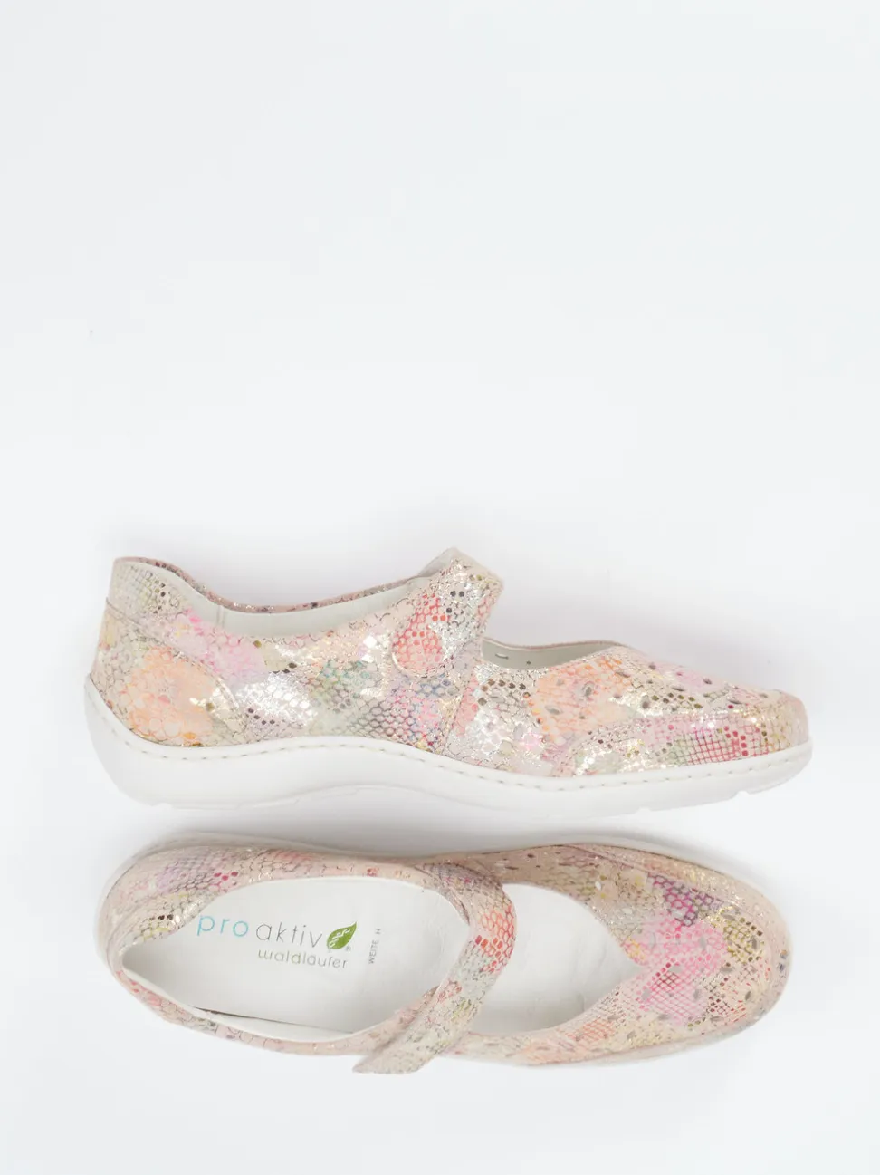 Waldläufer – Klettslipper aus geprägtem Leder multicolor