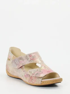 Waldläufer – Komfortsandalen aus geprägtem Leder multi