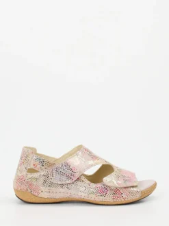 Waldläufer – Komfortsandalen aus geprägtem Leder multi