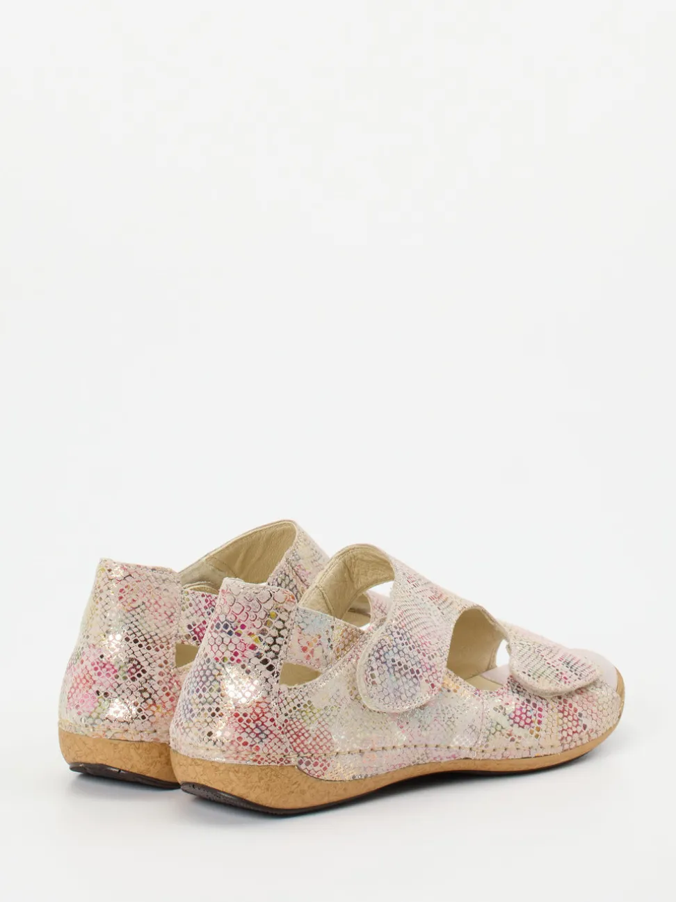 Waldläufer – Komfortsandalen aus geprägtem Leder multi