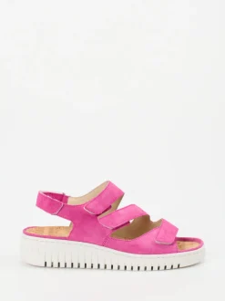 Waldläufer – Komfortsandale aus Veloursleder pink