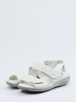 Waldläufer – Komfortsandalen aus Kalbleder weiß