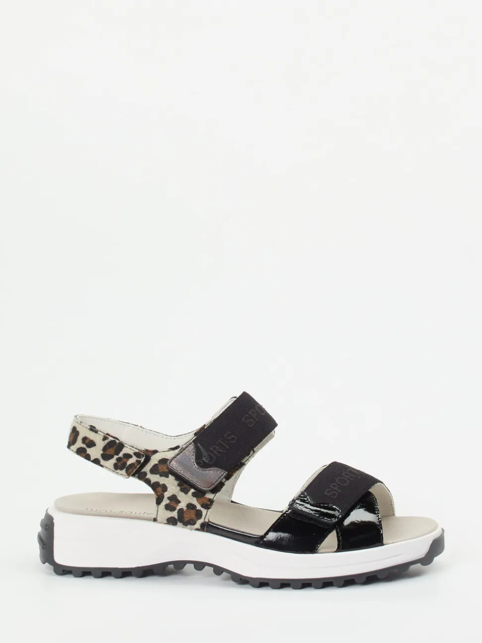 Waldläufer – Komfortsandalen aus Lackleder schwarz