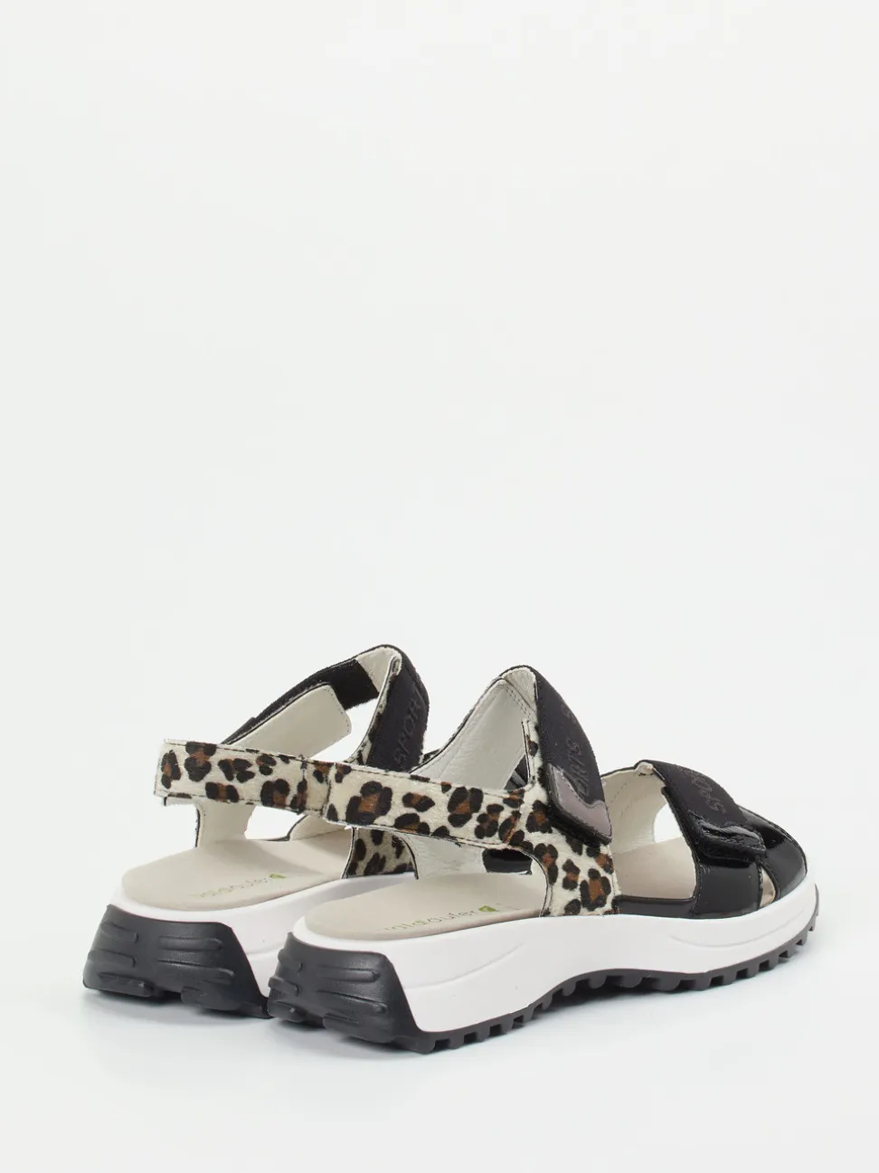 Waldläufer – Komfortsandalen aus Lackleder schwarz