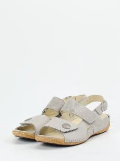 Waldläufer – Komfortsandalen aus Nubukleder hellgrau