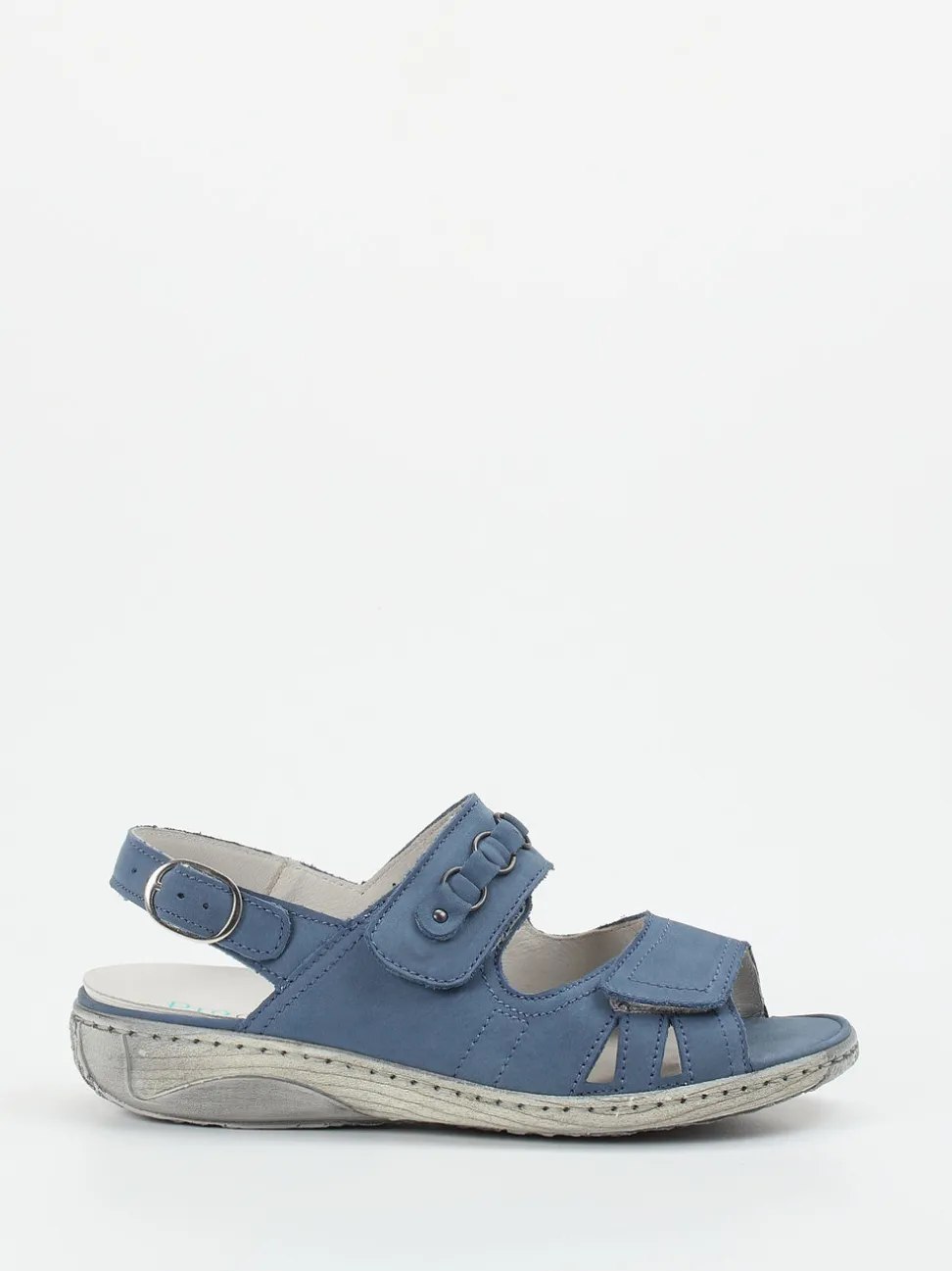 Waldläufer – Komfortsandalen aus Nubukleder jeansblau