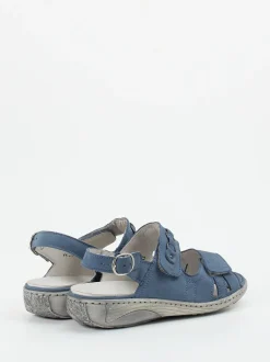 Waldläufer – Komfortsandalen aus Nubukleder jeansblau