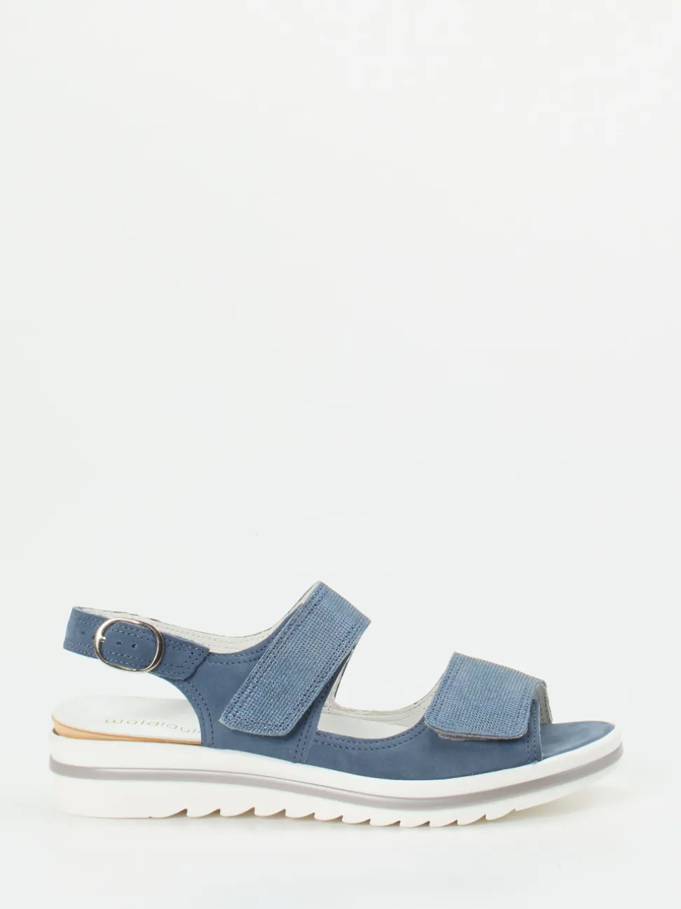 Waldläufer – Komfortsandale aus Nubukleder jeansblau