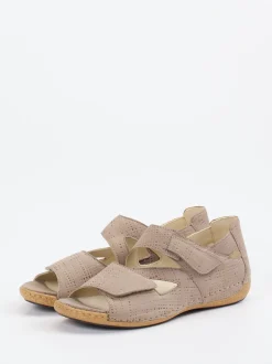 Waldläufer – Komfortsandale aus Veloursleder Taupe