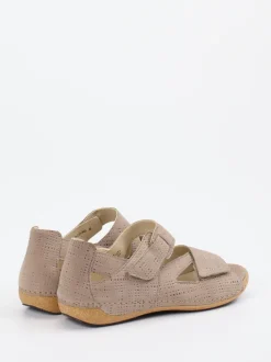 Waldläufer – Komfortsandale aus Veloursleder Taupe