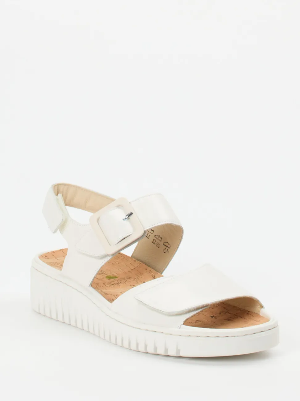 Waldläufer – Komfortsandale aus Kalbleder Offwhite