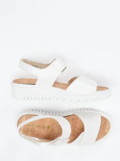 Waldläufer – Komfortsandale aus Kalbleder Offwhite