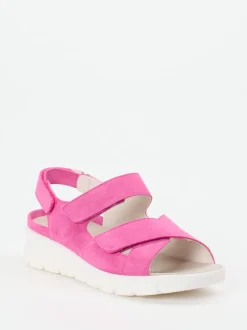 Waldläufer – Komfortsandale aus Veloursleder pink
