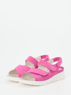 Waldläufer – Komfortsandale aus Veloursleder pink