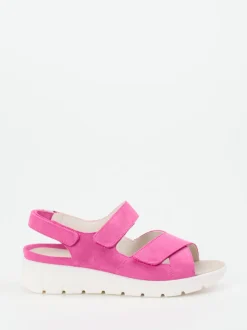 Waldläufer – Komfortsandale aus Veloursleder pink