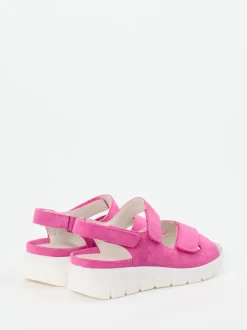 Waldläufer – Komfortsandale aus Veloursleder pink