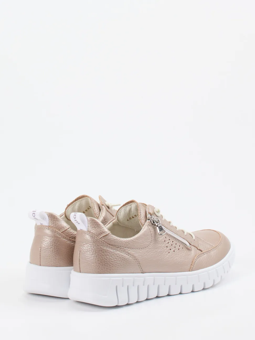 Waldläufer – Komfort-Sneaker aus Metallicleder Roségold