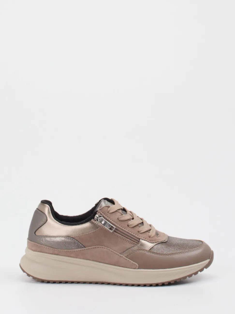 Waldläufer – Komfort-Sneaker aus Veloursleder Beige