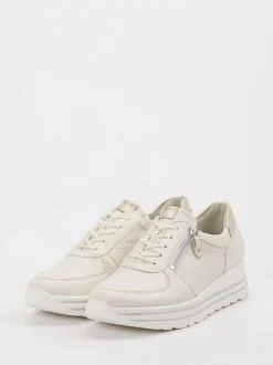 Waldläufer – Komfort-Sneaker aus Leder in Beige