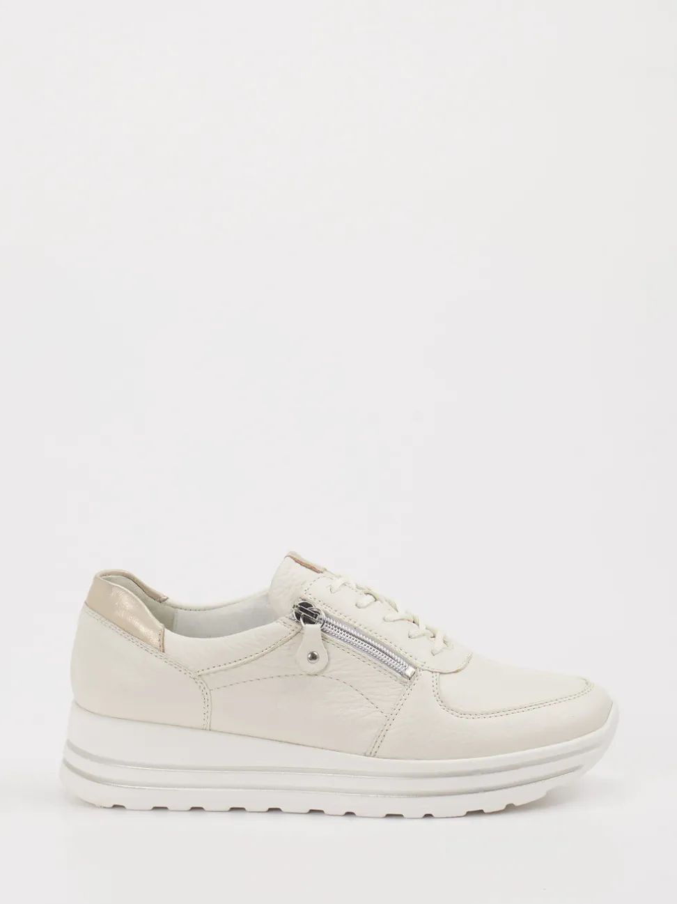 Waldläufer – Komfort-Sneaker aus Leder in Beige