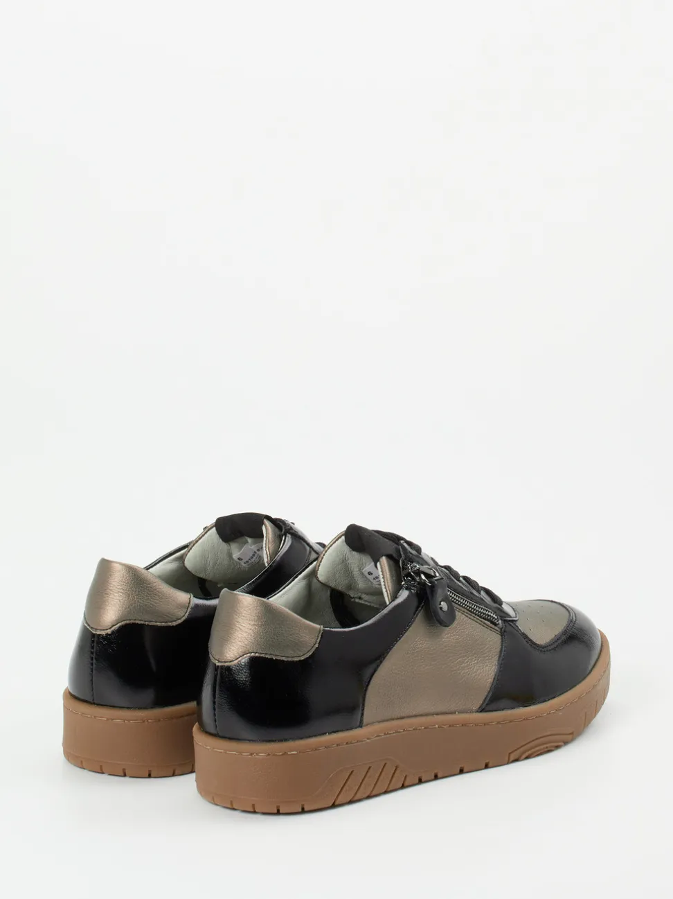 Waldläufer – Komfort-Sneaker aus Metallicleder bronzebraun