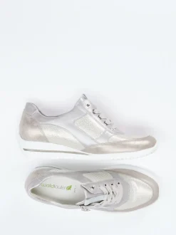 Waldläufer – Komfort-Sneaker aus Metallicleder Beige