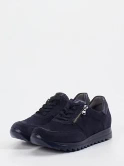 Waldläufer – Komfort-Sneaker aus Veloursleder Dunkelblau