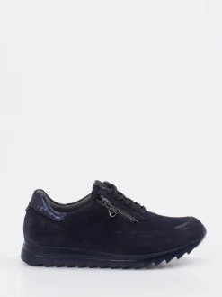 Waldläufer – Komfort-Sneaker aus Veloursleder Dunkelblau