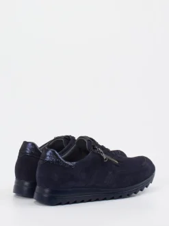 Waldläufer – Komfort-Sneaker aus Veloursleder Dunkelblau
