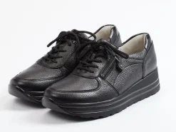 Waldläufer – Komfort-Sneaker aus Lammleder Schwarz