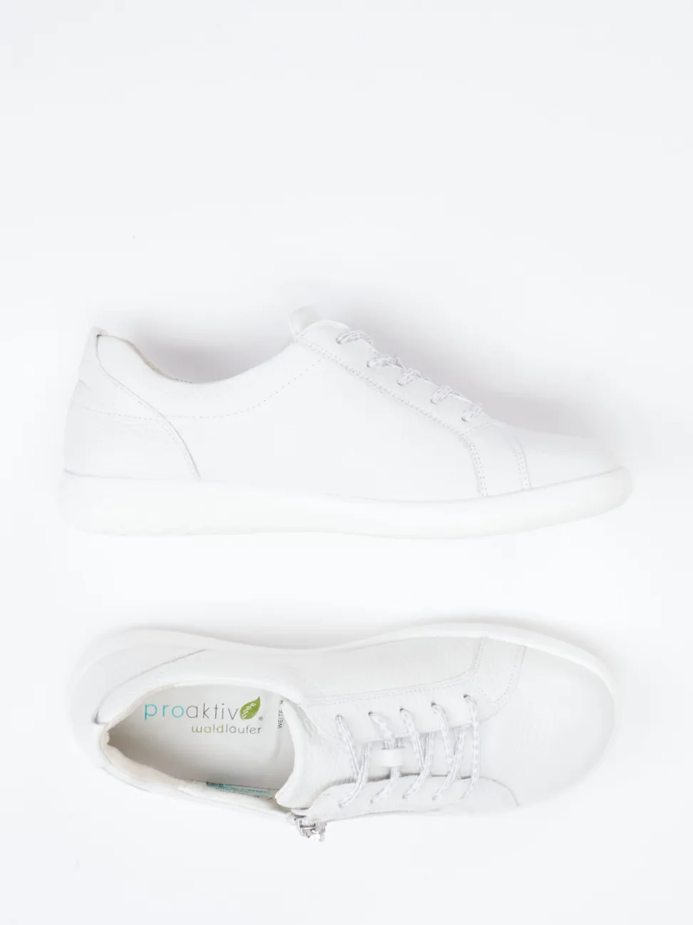 Waldläufer – Komfort-Sneaker aus Kalbleder Offwhite