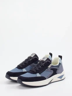 Waldläufer – Komfort-Sneaker aus Veloursleder blau