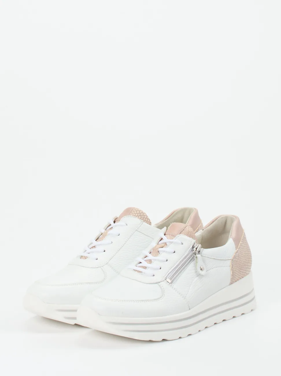 Waldläufer – Komfort-Sneaker aus Elchleder Weiß