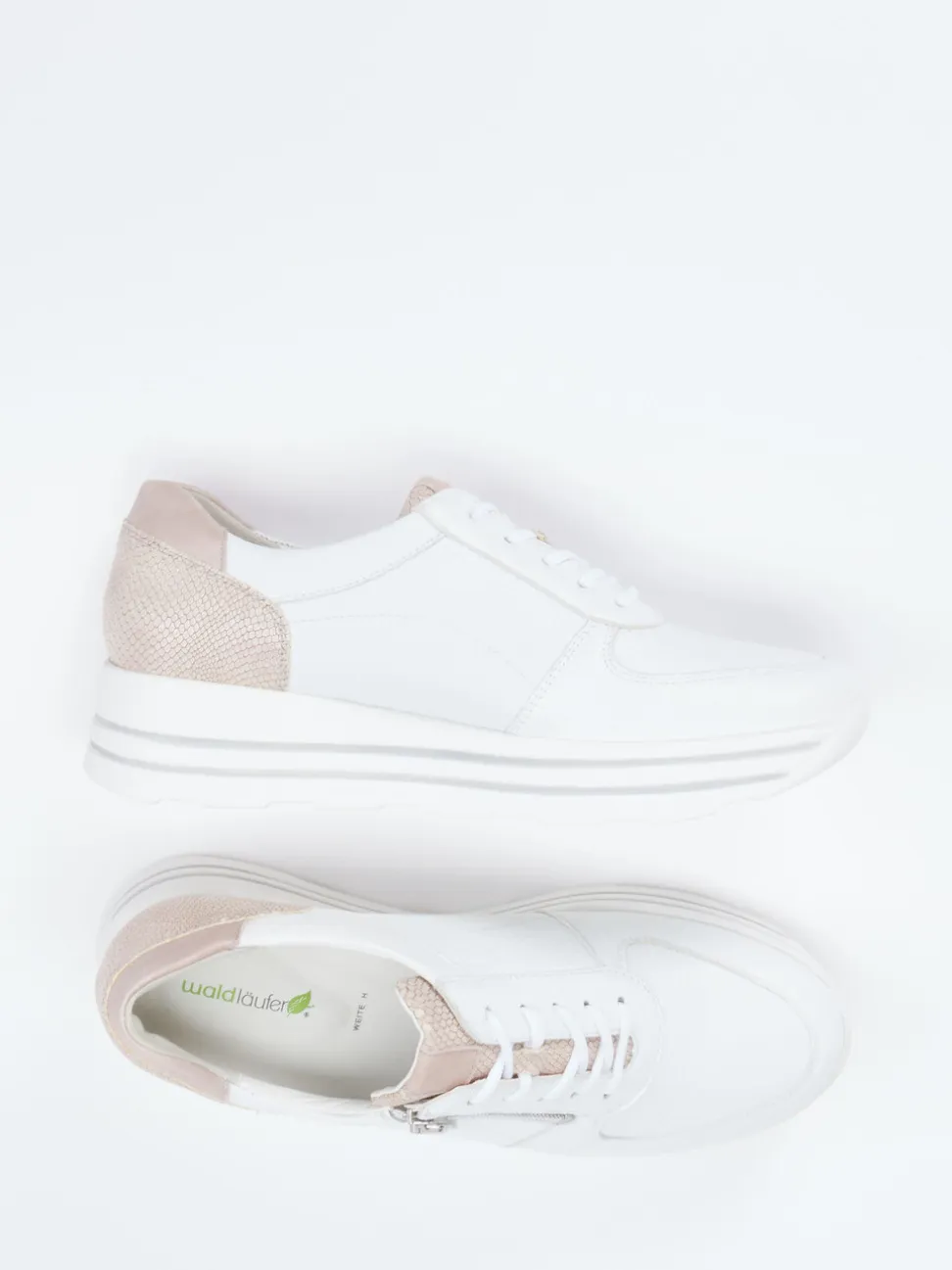 Waldläufer – Komfort-Sneaker aus Elchleder Weiß