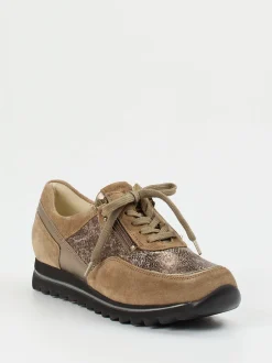 Waldläufer – Komfort-Sneaker aus Veloursleder Taupe