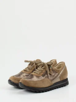 Waldläufer – Komfort-Sneaker aus Veloursleder Taupe