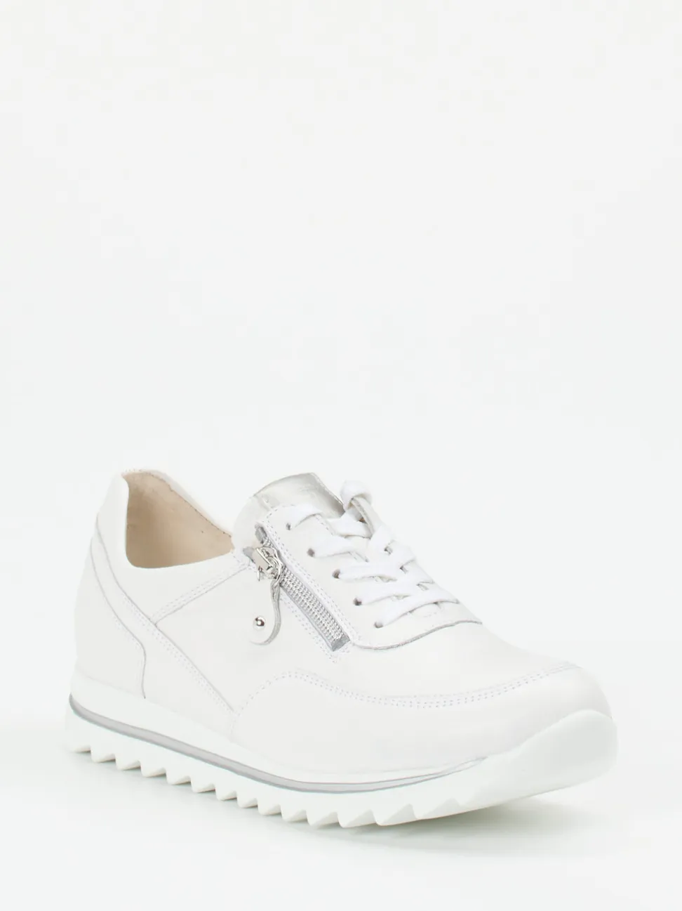 Waldläufer – Komfort-Sneaker aus Kalbleder weiß