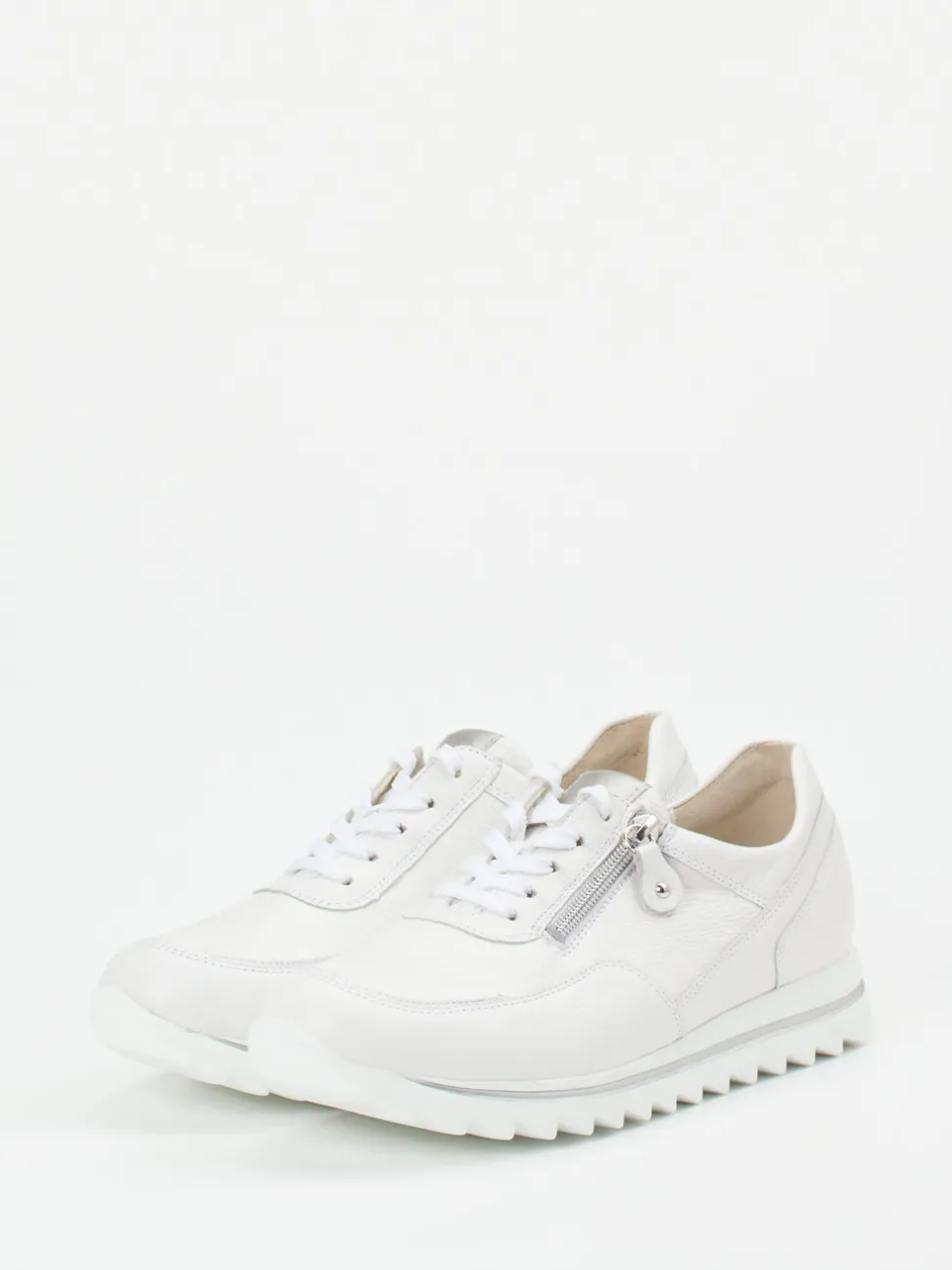 Waldläufer – Komfort-Sneaker aus Kalbleder weiß