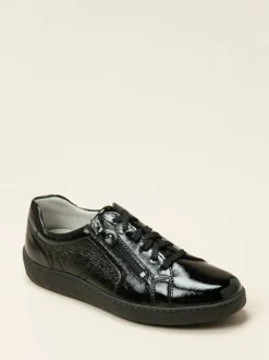 Waldläufer – Komfort-Sneaker aus Lackleder schwarz