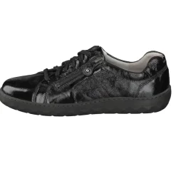 Waldläufer – Komfort-Sneaker aus Lackleder schwarz