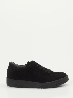 Waldläufer – Komfort-Sneaker aus Veloursleder schwarz