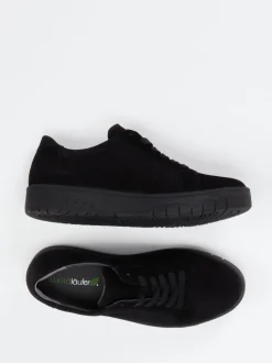 Waldläufer – Komfort-Sneaker aus Veloursleder schwarz