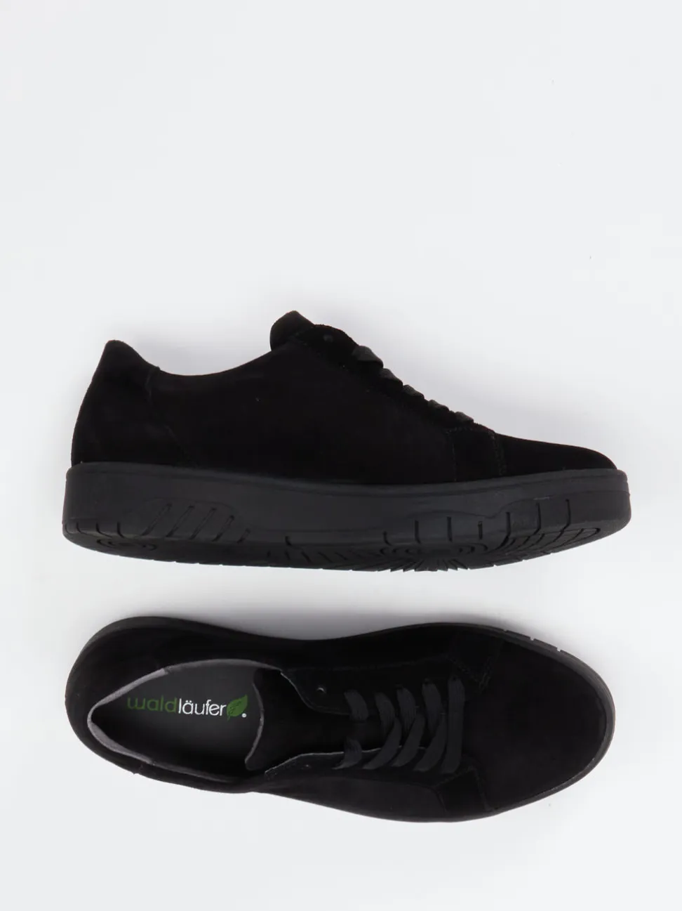 Waldläufer – Komfort-Sneaker aus Veloursleder schwarz