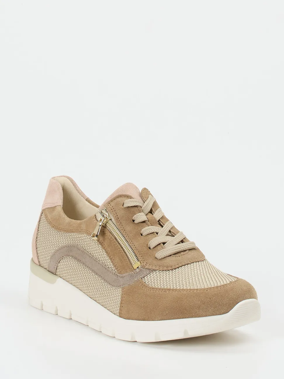 Waldläufer – Komfort-Sneaker aus Veloursleder beige