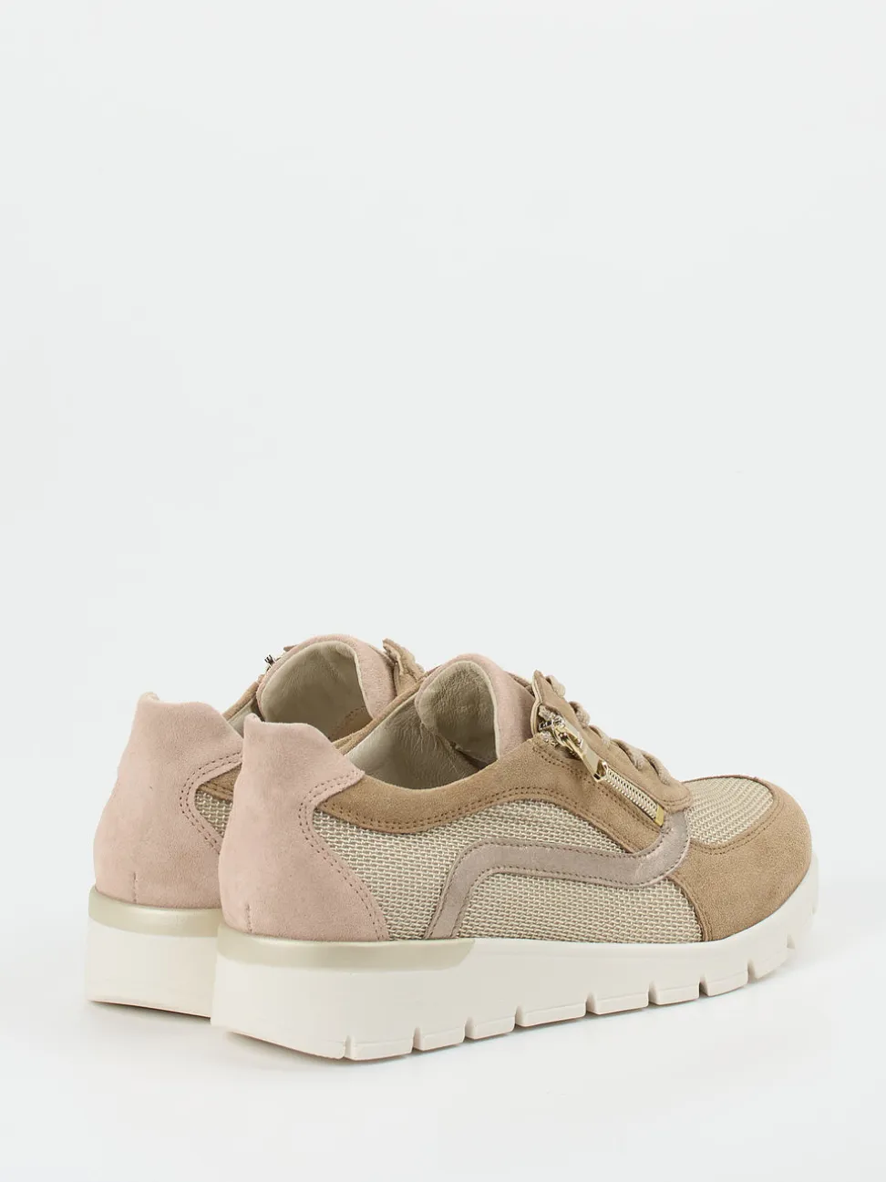 Waldläufer – Komfort-Sneaker aus Veloursleder beige