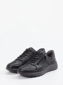 Waldläufer – Komfort-Sneaker aus Hirschleder schwarz