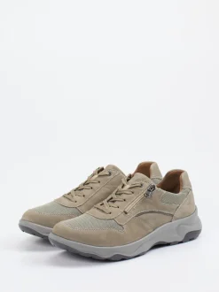 Waldläufer – Komfort-Sneaker aus Kalbleder und Mesh beige
